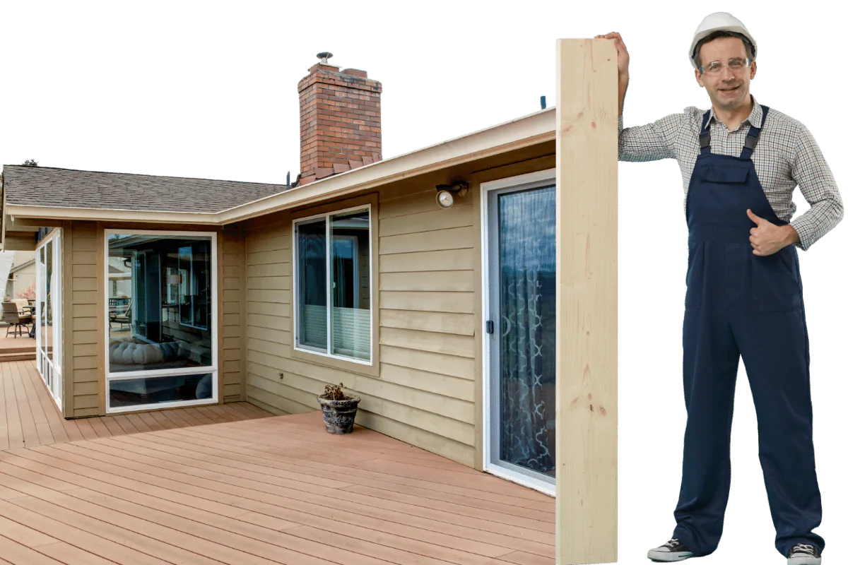 Deck and Siding contrator with finish house project