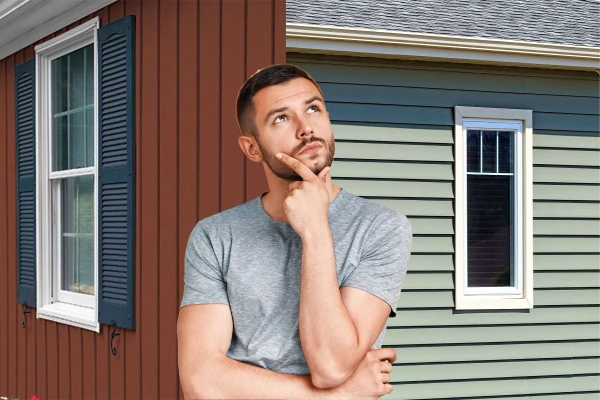 man thinking of the best option for home siding