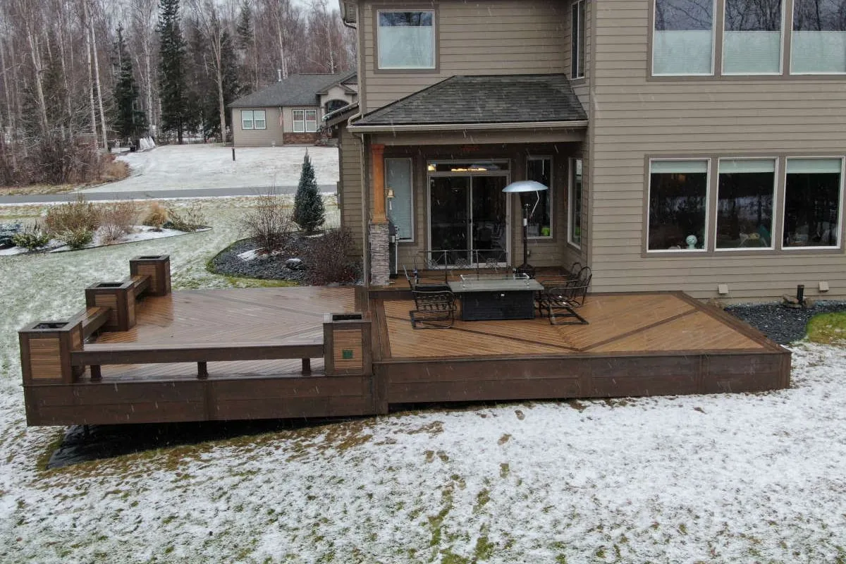 Perfect Ground Level Deck Design in Wasilla AK